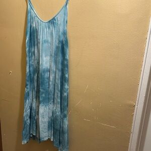 Anthropologie Maronie Blue Tie-Dye Maxi Dress